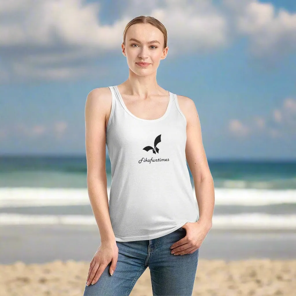 Organic Vegan Fikafuntimes Logo Print Tank Top