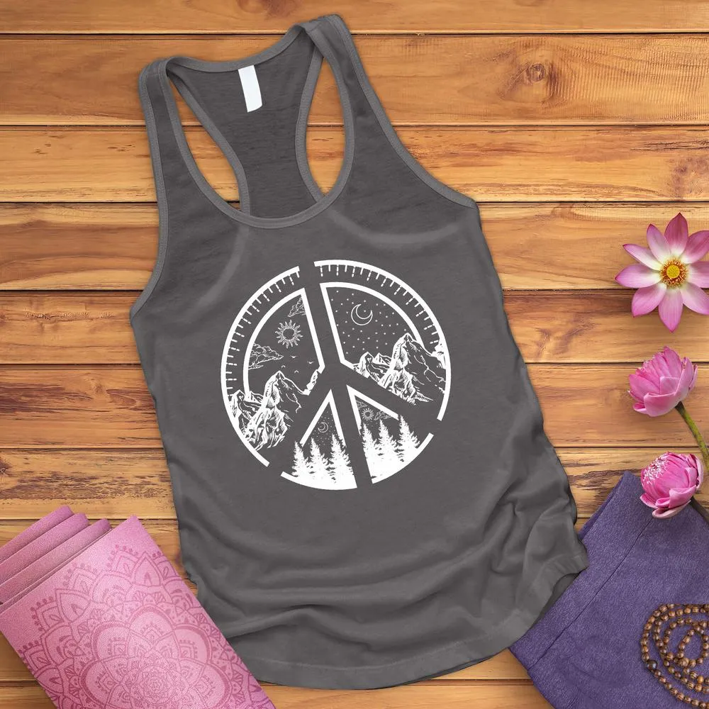 Peace Sign Mountain Tank Top