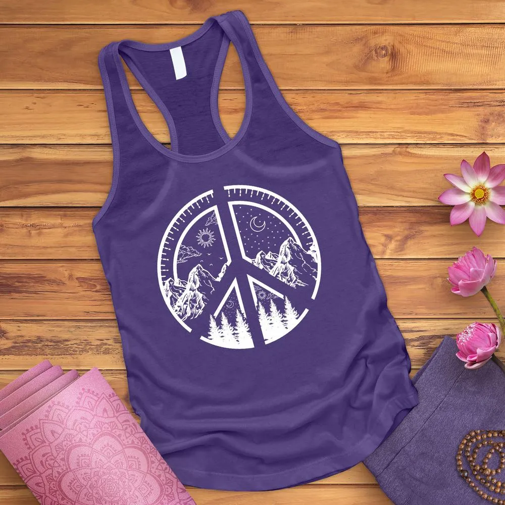 Peace Sign Mountain Tank Top