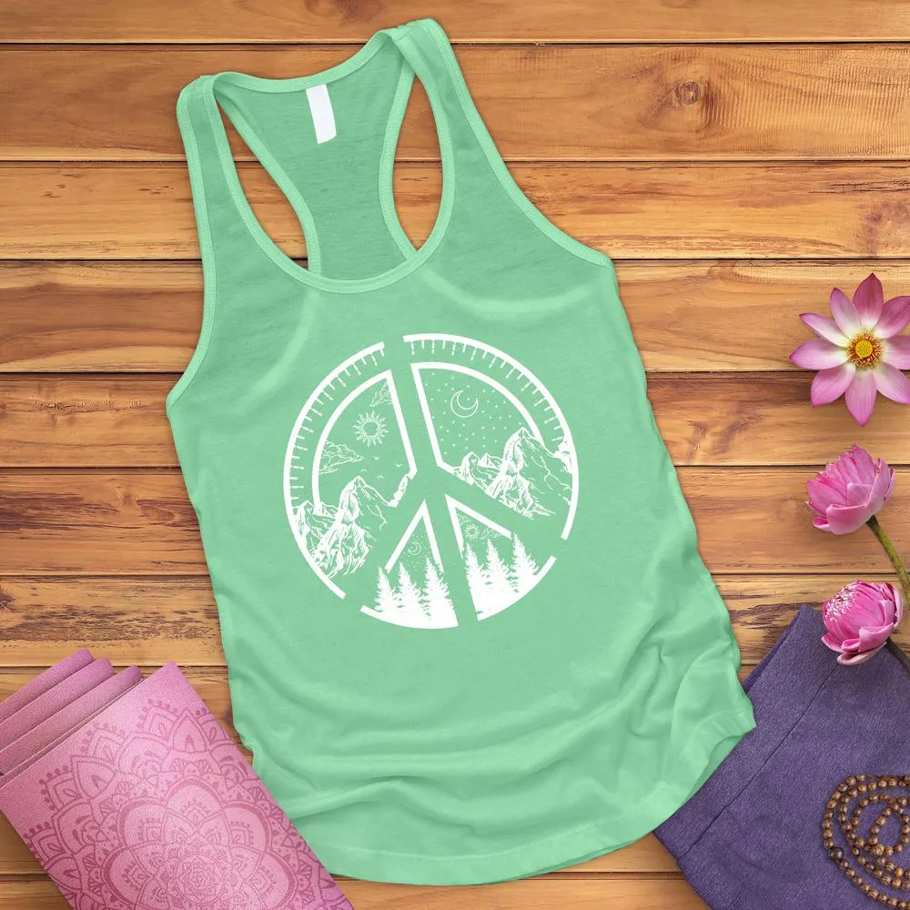 Peace Sign Mountain Tank Top