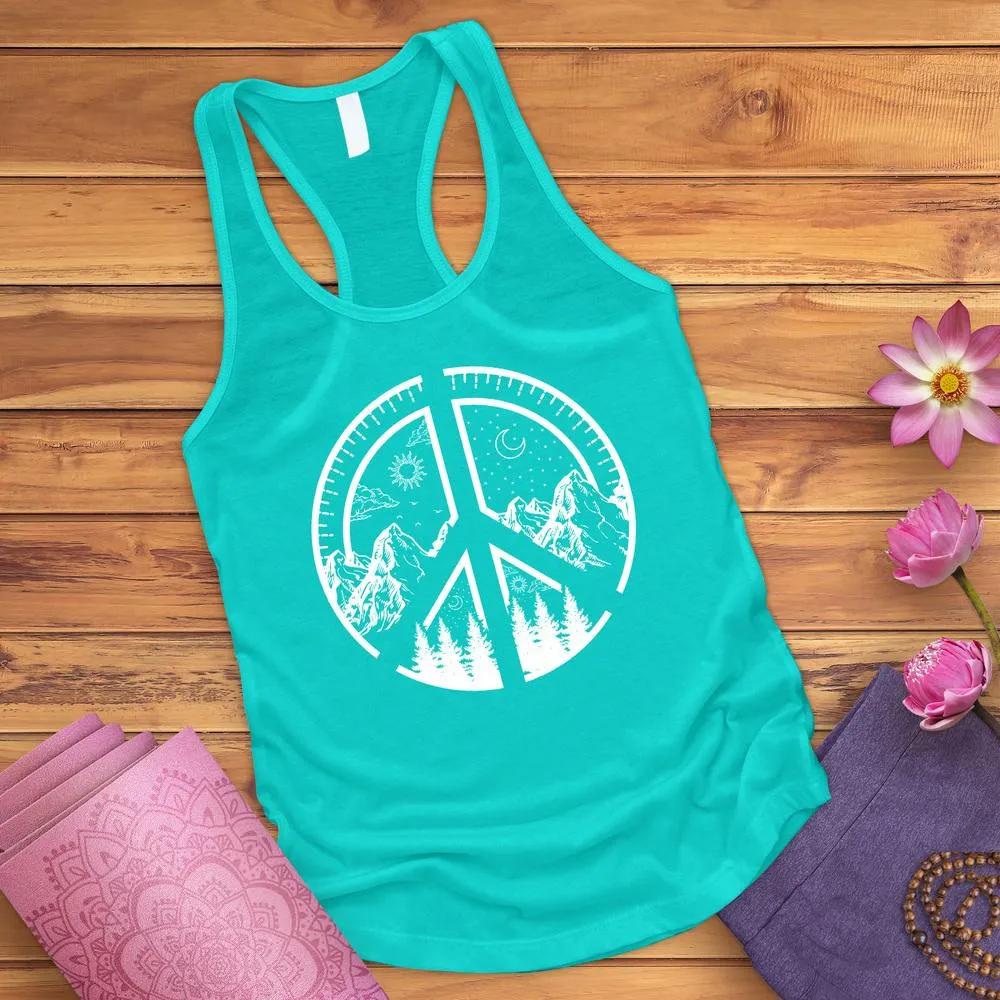 Peace Sign Mountain Tank Top