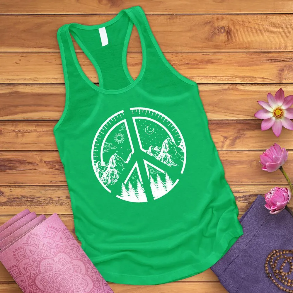 Peace Sign Mountain Tank Top