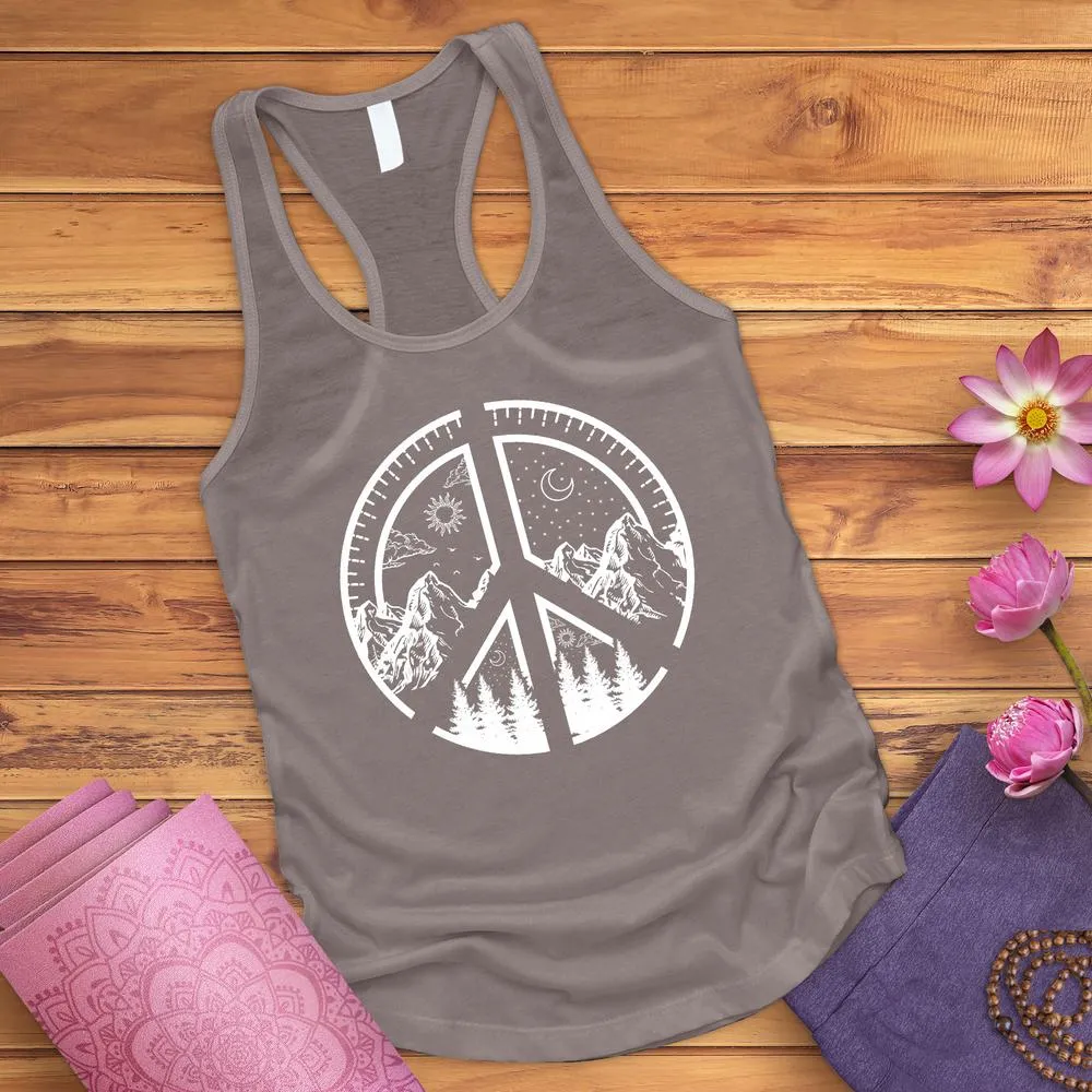 Peace Sign Mountain Tank Top