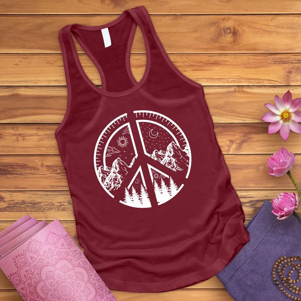 Peace Sign Mountain Tank Top