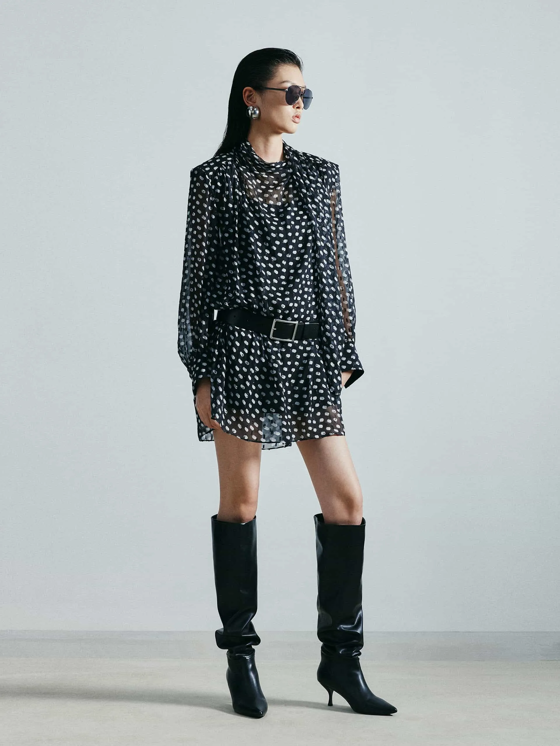 Polka Dot Silk Dress