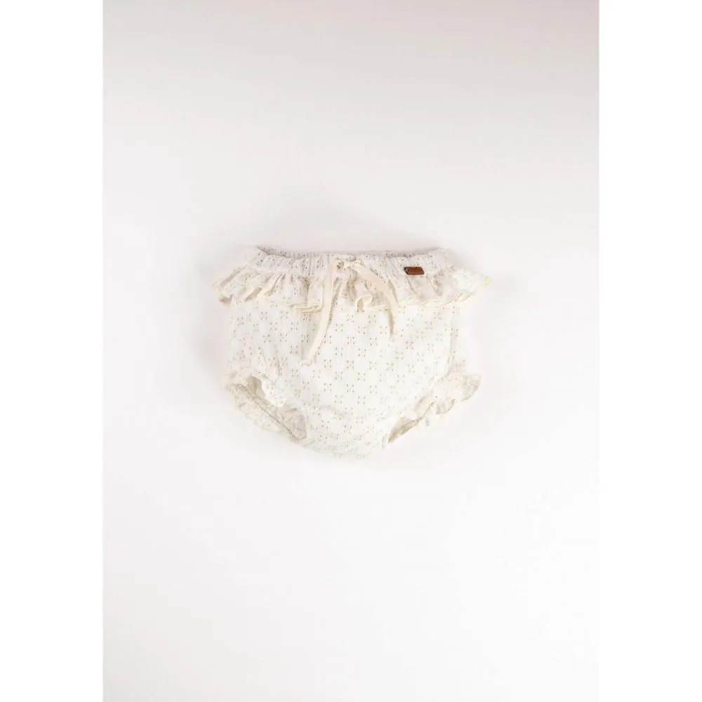 Popelin Ruffled Waist  Baby Bloomers