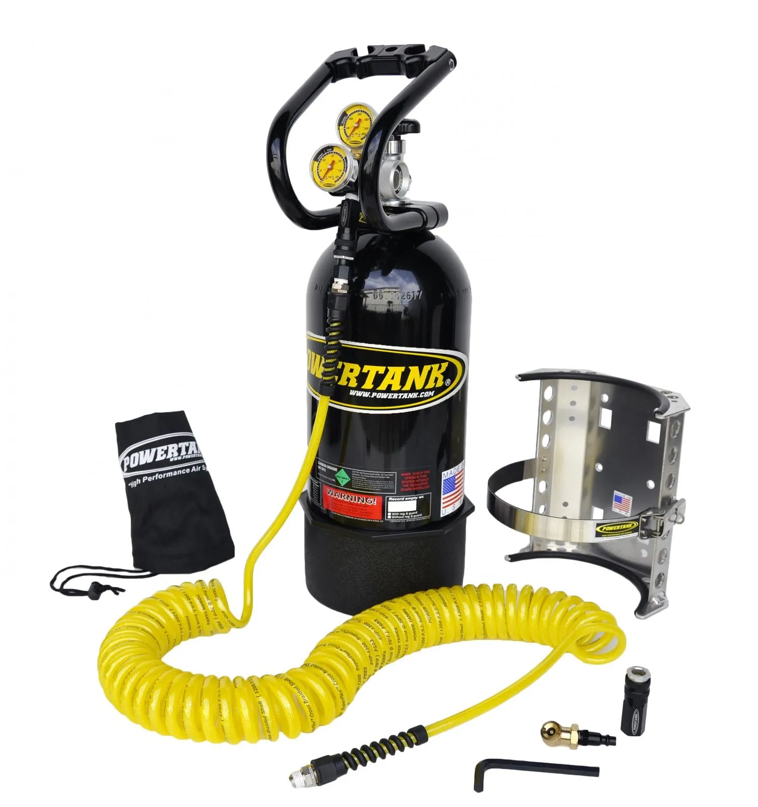 Power Tank PT10-5240-BK CO2 Tank 10 Lb Package A System 250 PSI Gloss Black