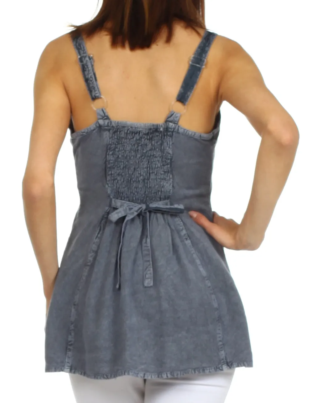 Sakkas Kavita Stonewashed Rayon Tank Top