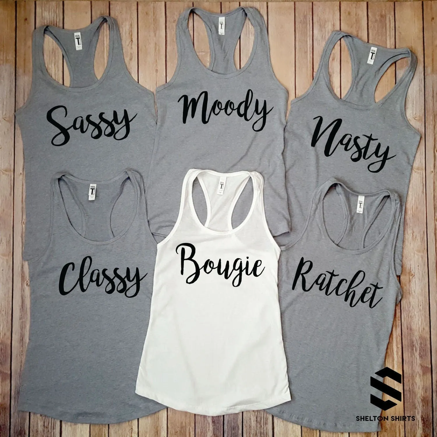 Savage Classy Bougie Rachet Bachelorette Party Racer Back Tank Tops