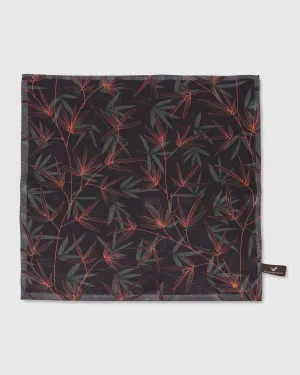 Silk Tobacco Brown Printed Pocket Square - Saint