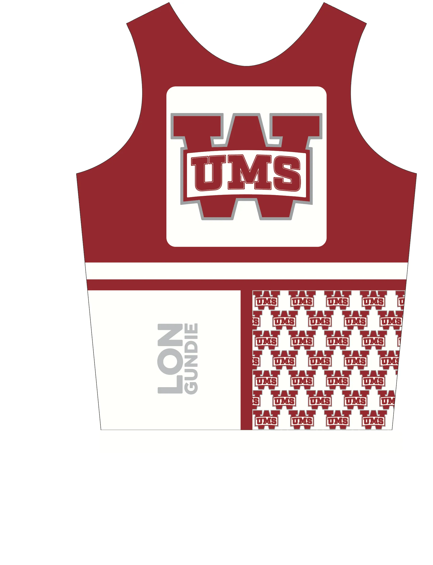 UNISEX PINNIE TOP TANK MAROON | UMS-WRIGHT SAILING