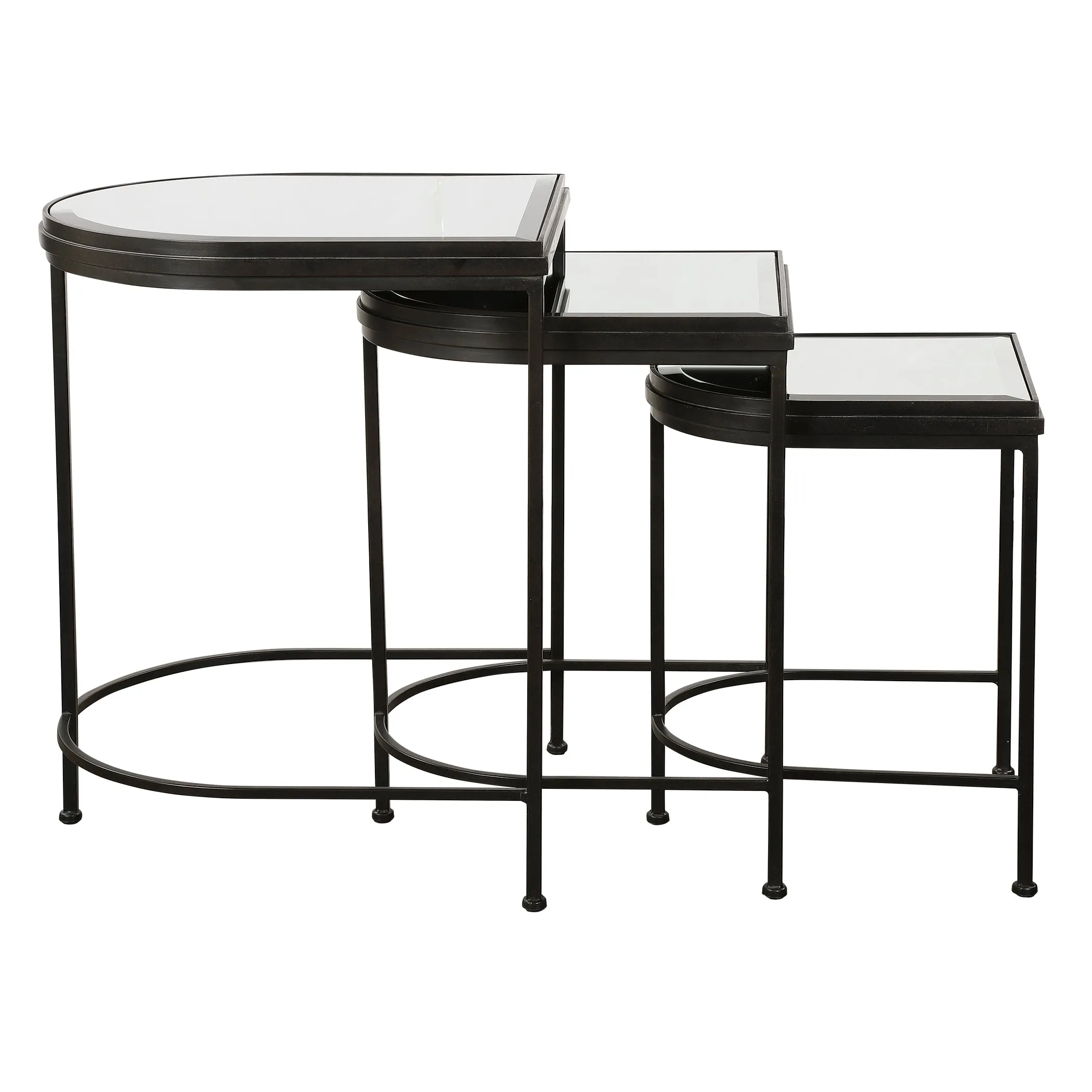 Uttermost India Black Nesting Tables, S/3