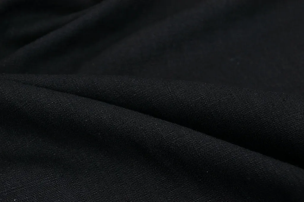 Viscose Linen Noil - Black