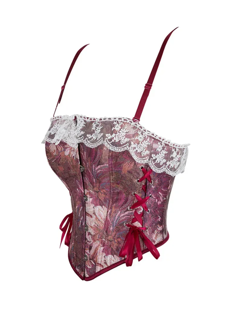 Women Victoria Daisy Strappy Jacquard Corset