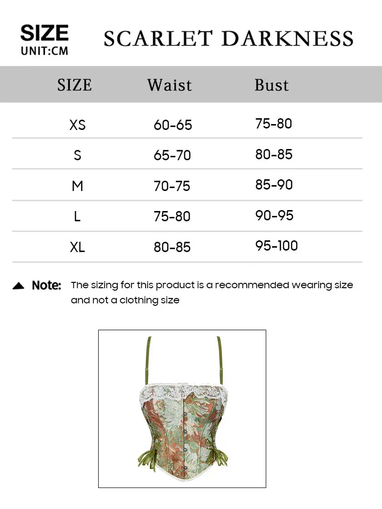 Women Victoria Daisy Strappy Jacquard Corset