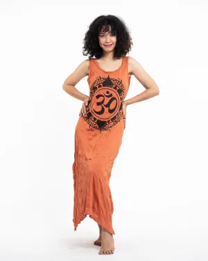 Womens Infinitee Om Long Tank Dress in Orange