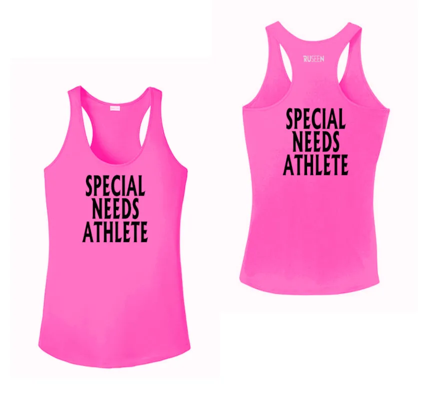 Women's SPECIAL NEEDS ATHLETE Tank Top - Reflective or Black Text