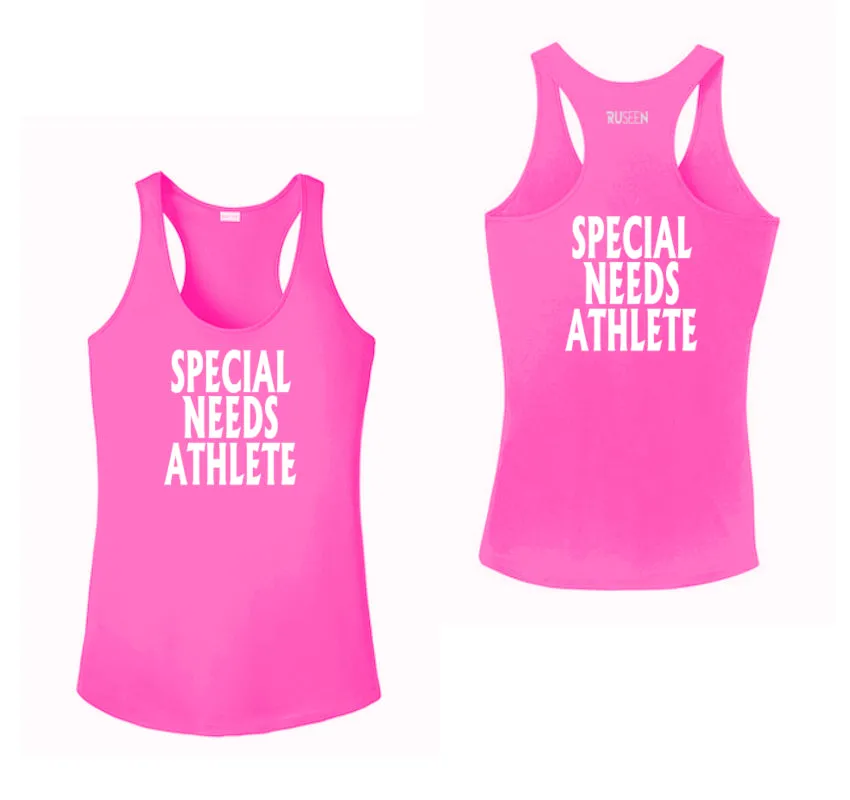 Women's SPECIAL NEEDS ATHLETE Tank Top - Reflective or Black Text